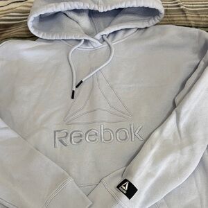 Reebok Pale Blue Embroidered Logo Hoodie